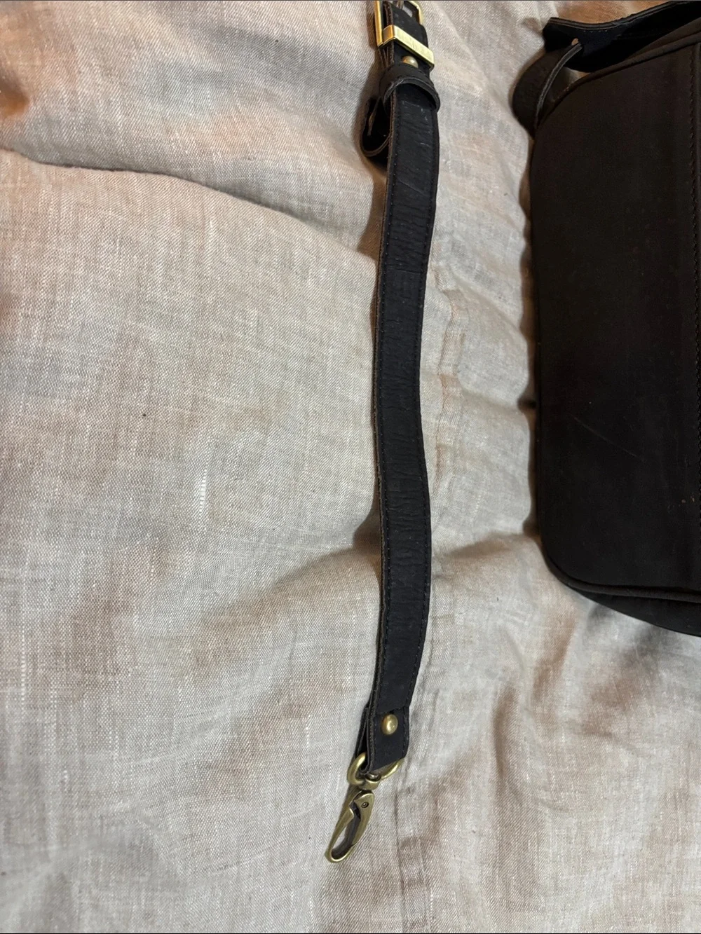 Black Leather Men's Backpack - Unbranded